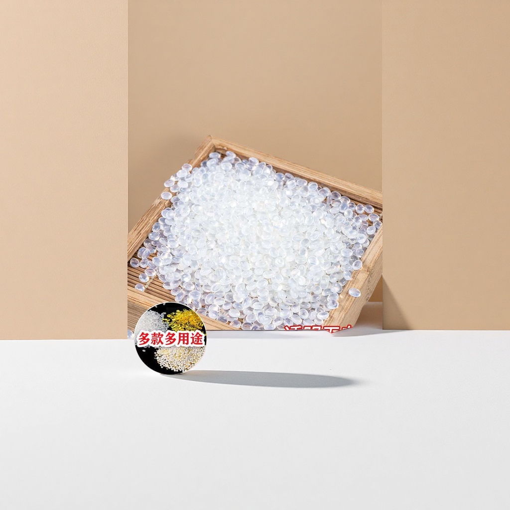 Transparent and impurity-free hot melt adhesive particles, high-viscosity instant dissolving, industrial-grade packaging