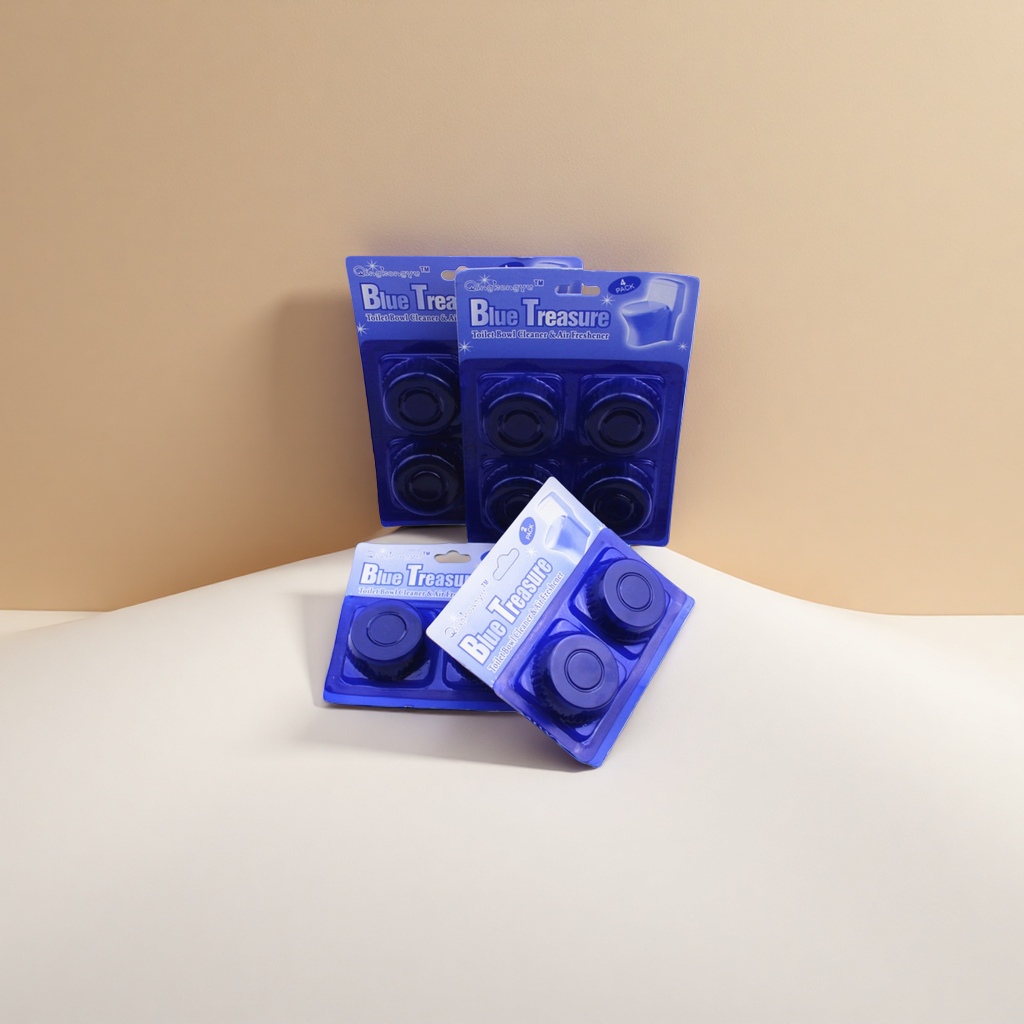 Blue treasure box toilet cleaner block, air freshener, deodorizing and decontaminating, blue packaging Application Scenario
