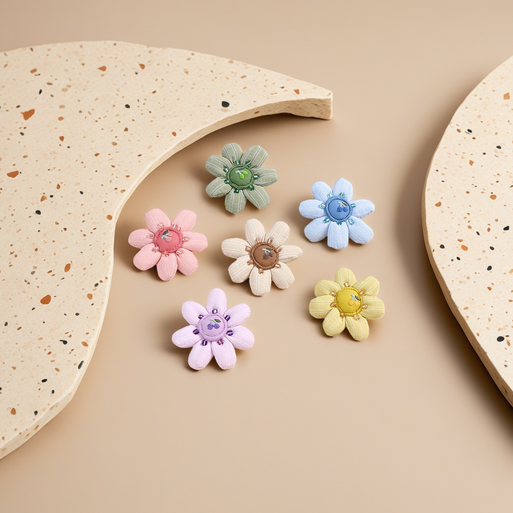Flower-shaped hair clips are sweet and cute. They are versatile, simple and fashionable headwear for young girls Specification image