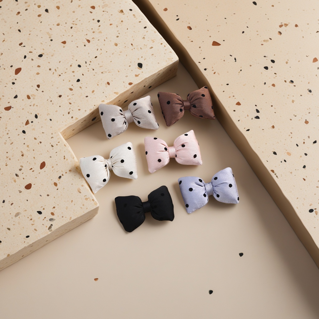 Polka dot bow hair accessory for girls, cute and sweet headwear, hairpins and hair clips Specification image