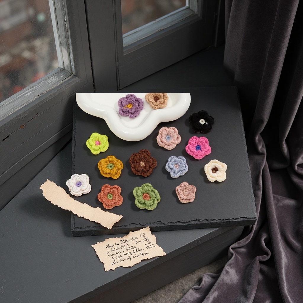 Handmade DIY fabric decorative lace accessories for woven flowers