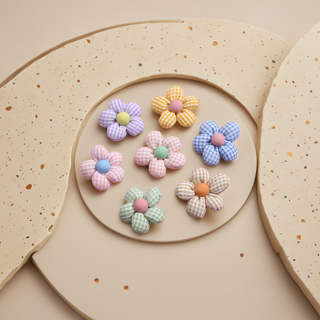 Fabric flower decorations, living room and bedroom wall and table ornaments, hand-embroidered floral art Application Scenario