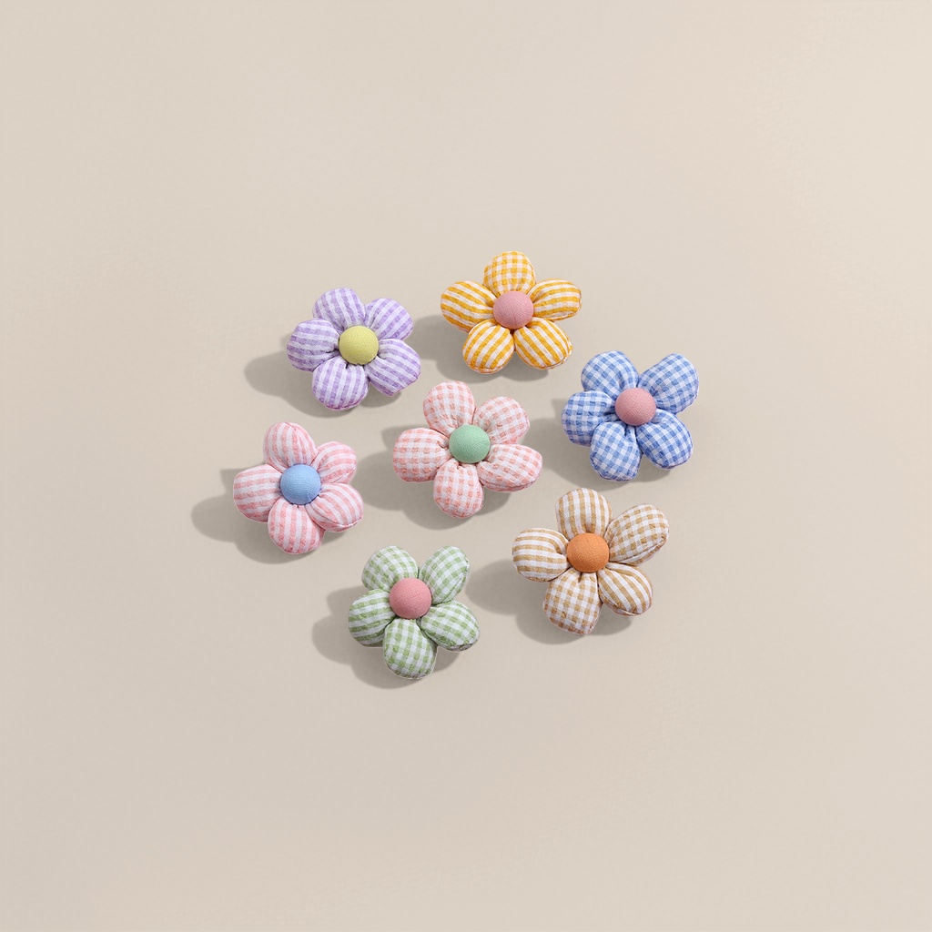 Fabric flower decorations, living room and bedroom wall and table ornaments, hand-embroidered floral art Specification image