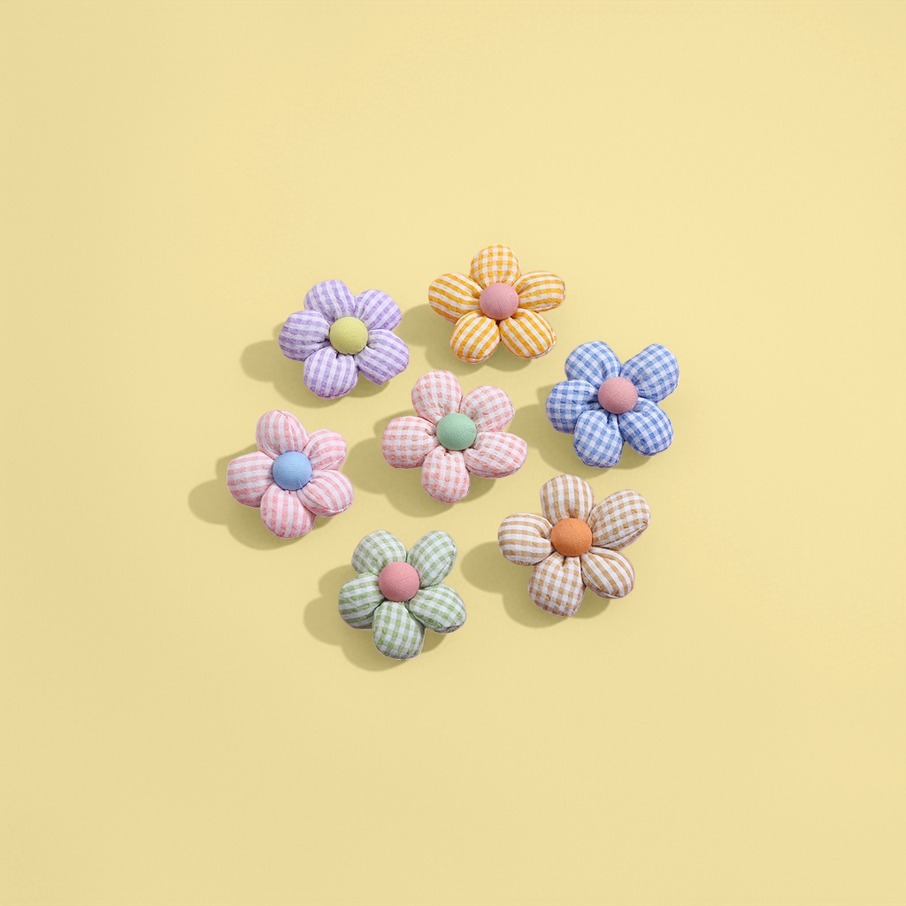 Fabric flower decorations, living room and bedroom wall and table ornaments, hand-embroidered floral art