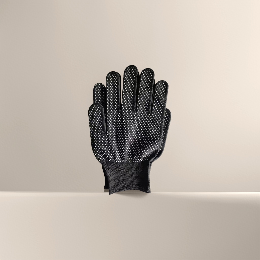 Black nylon dispensing anti-slip gloves for both men and women, thickened and wear-resistant for work and labor protection