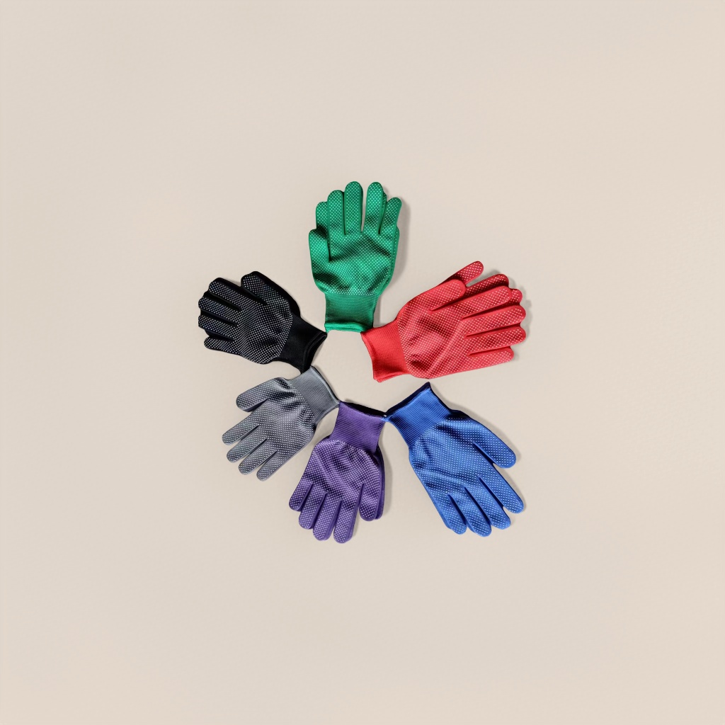 Black nylon dispensing anti-slip gloves for both men and women, thickened and wear-resistant for work and labor protection Specification image