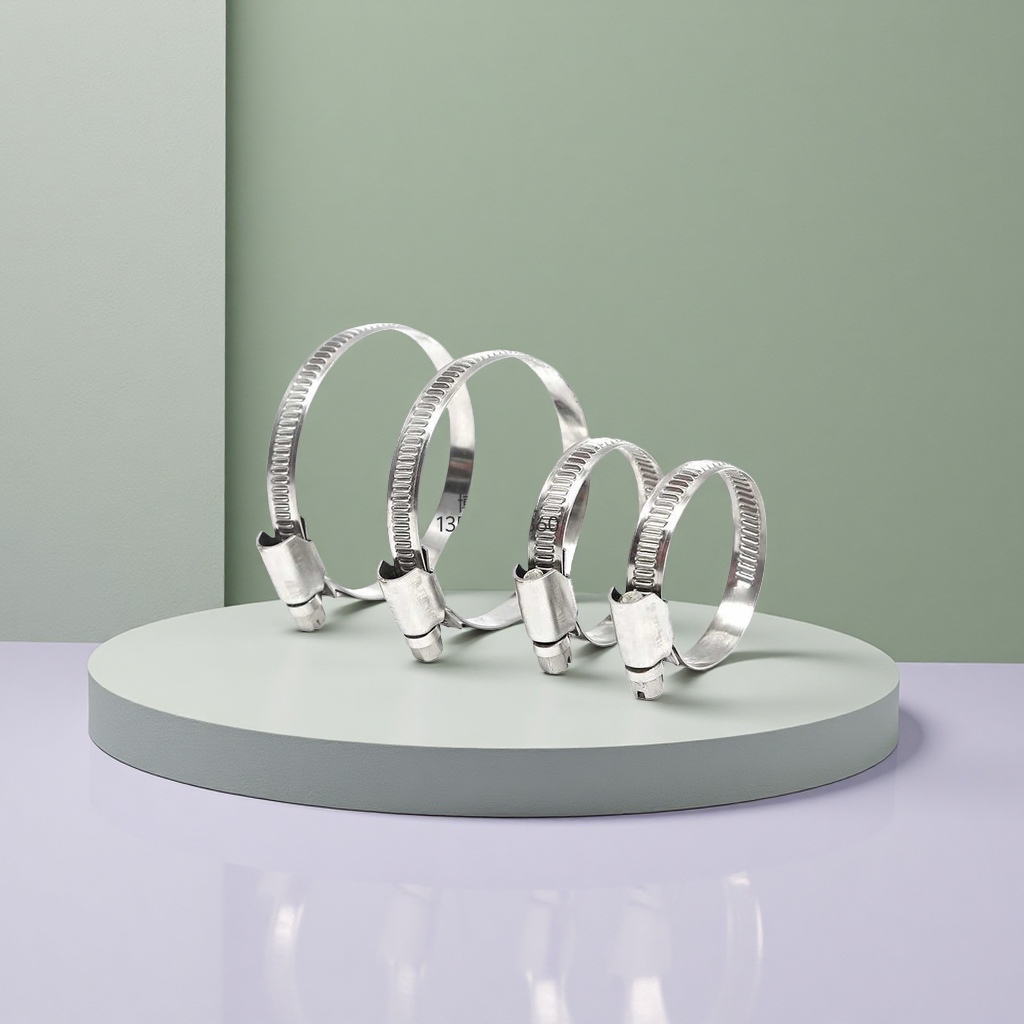 Metal clamp, stainless steel fastening clamp, 304 material, adjustable pipe diameter fixed ring