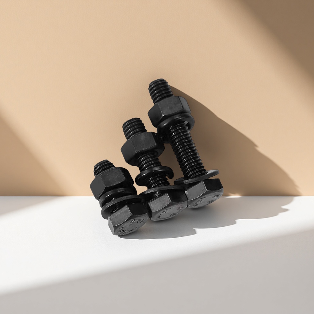 Black bolts, stainless steel hexagonal bolts, M6×30mm, high-strength fasteners Specification image