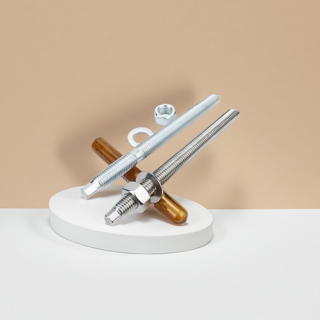 Metal bolts, nuts, washers, wooden handles, tool sets, durable and rust-proof hardware accessories