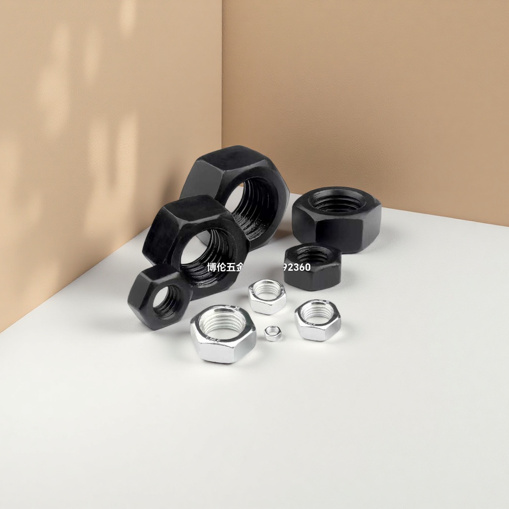 Stainless steel hexagonal nuts M6, M8 and M10 are available in a complete range of specifications and are corrosion-resistant fasteners details Picture