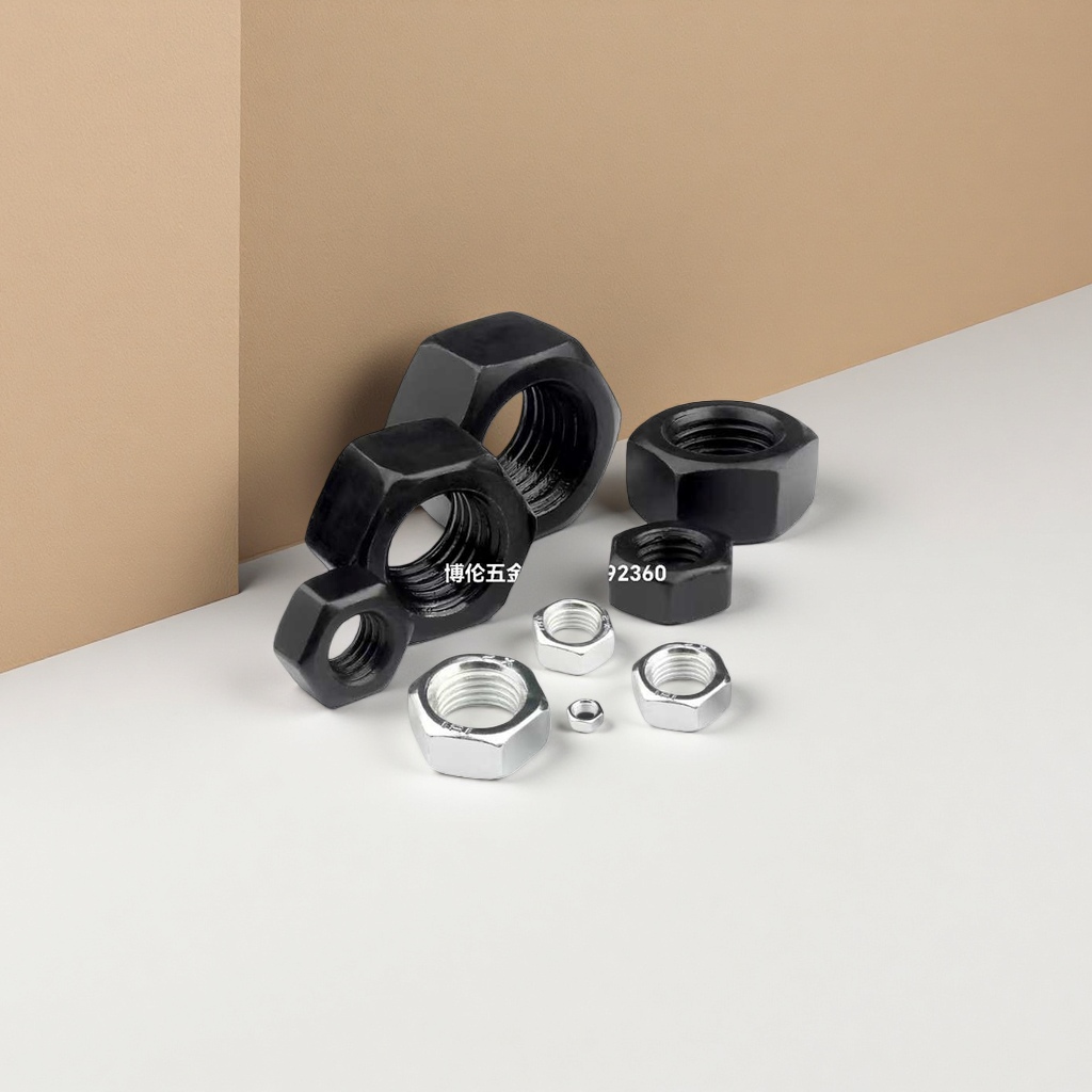 Stainless steel hexagonal nuts M6, M8 and M10 are available in a complete range of specifications and are corrosion-resistant fasteners
