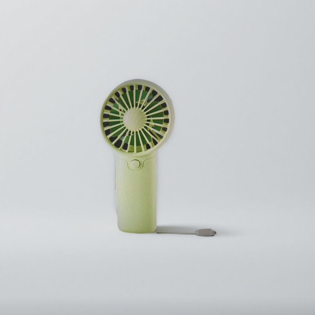 Green handheld mini fan, portable, silent and rechargeable summer cooling wonder Application Scenario