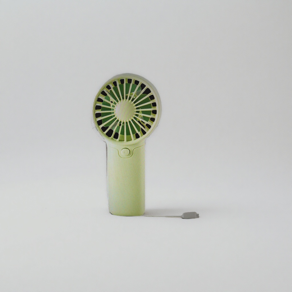 Green handheld mini fan, portable, silent and rechargeable summer cooling wonder details Picture