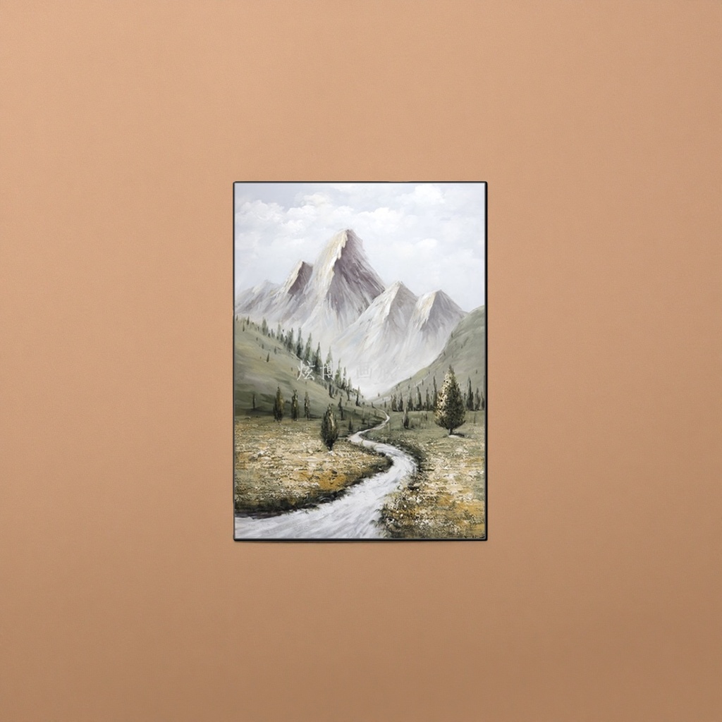 High-definition printing of landscape paintings, living room decorative wall hangings, ink-wash traditional Chinese paintings Application Scenario