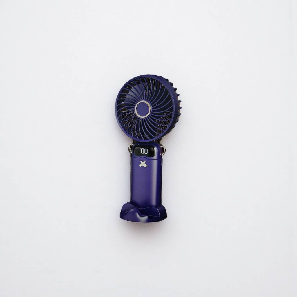 Purple handheld small fan, portable mini USB charging, quiet student dormitory details Picture