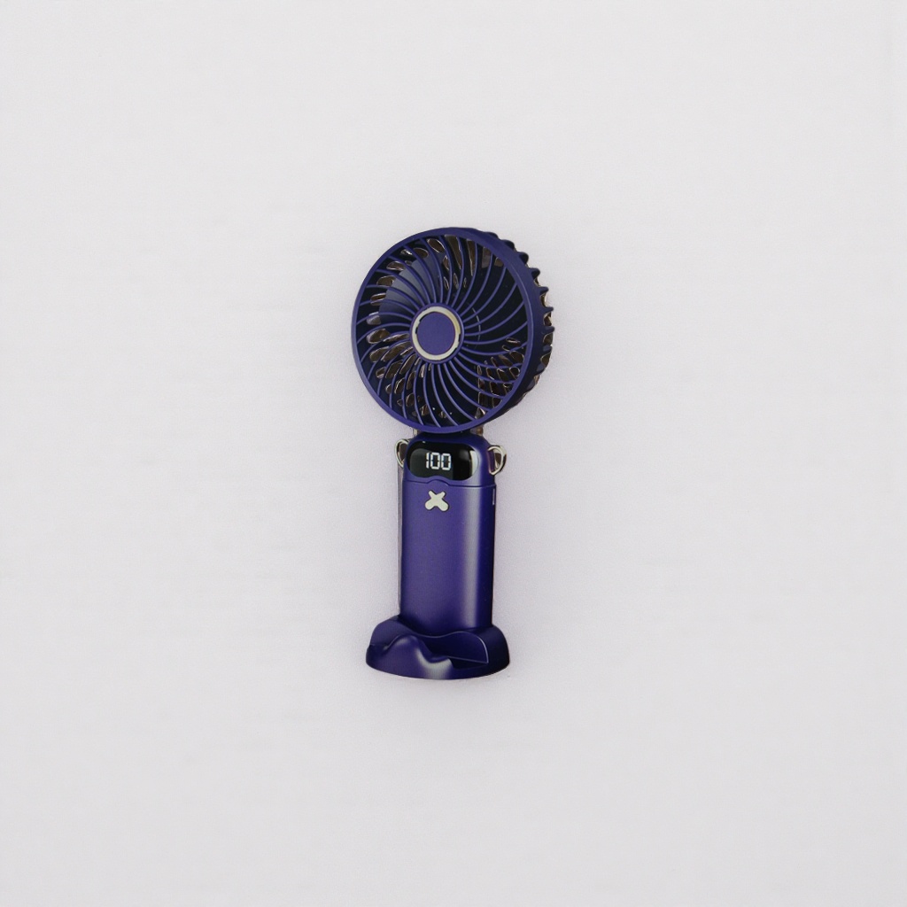 Purple handheld small fan, portable mini USB charging, quiet student dormitory Application Scenario