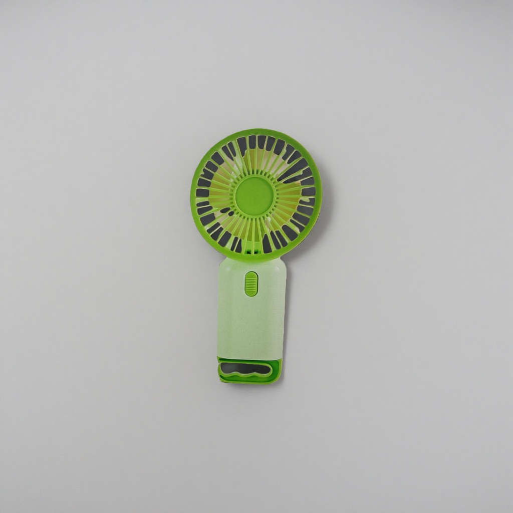 The green handheld fan with a rechargeable, portable and silent body is a summer cooling wonder details Picture