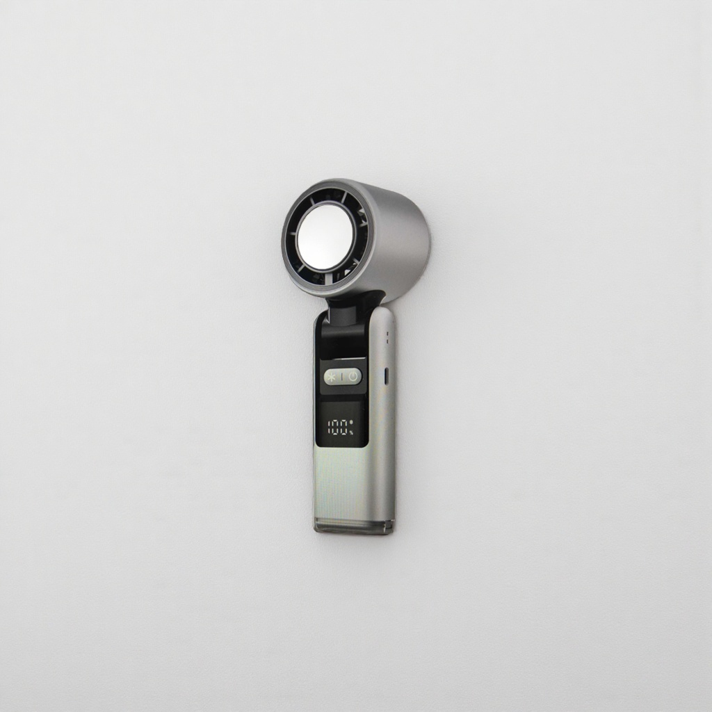 The portable fan is small, quiet, charging, and can be used for both handheld, neck hanging and desktop purposes details Picture