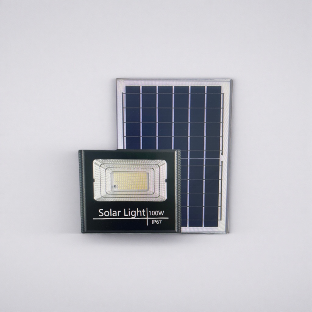 100W solar lamp with solar panel for outdoor courtyard lighting, waterproof and energy-saving Specification image