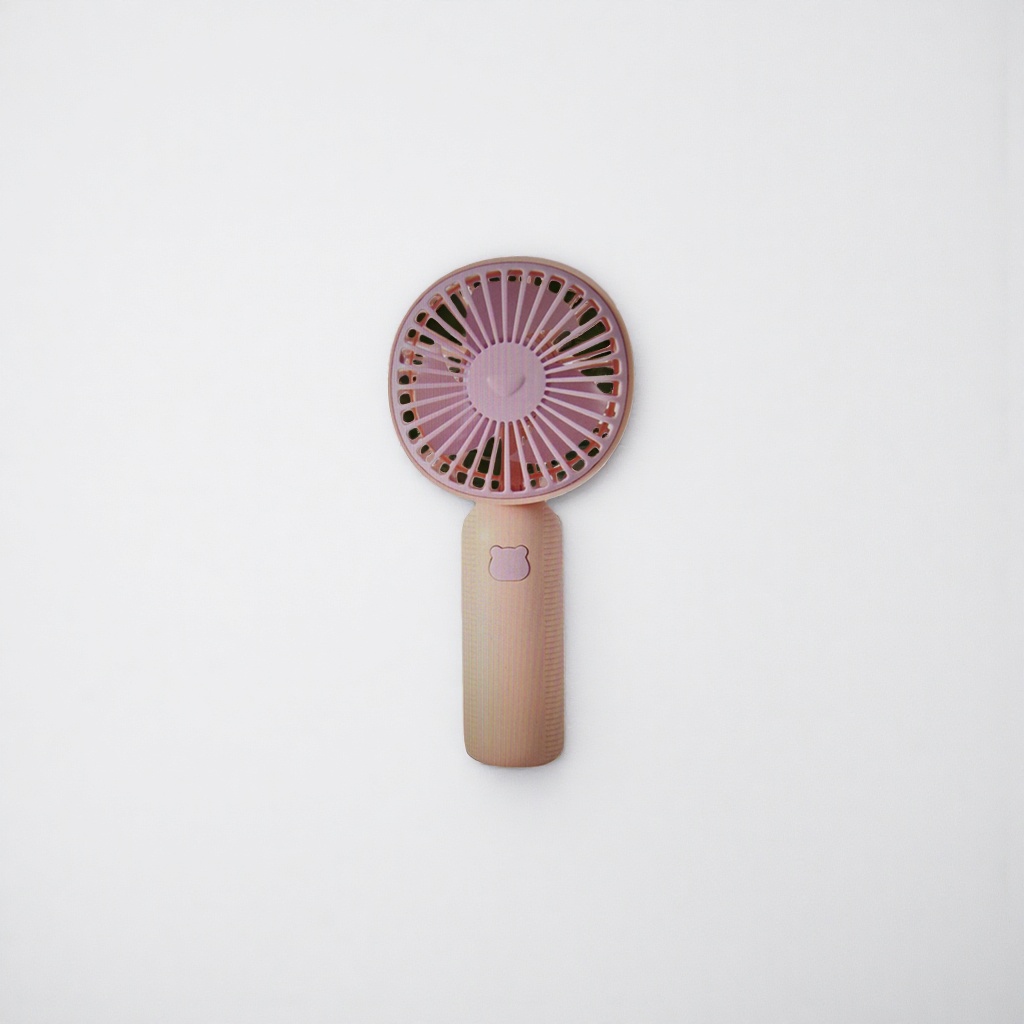 The pink handheld fan body is a portable silent small fan, a summer cooling wonder details Picture