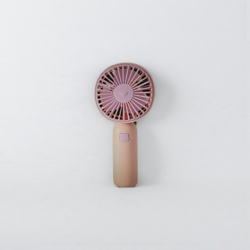 The pink handheld fan body is a portable silent small fan, a summer cooling wonder