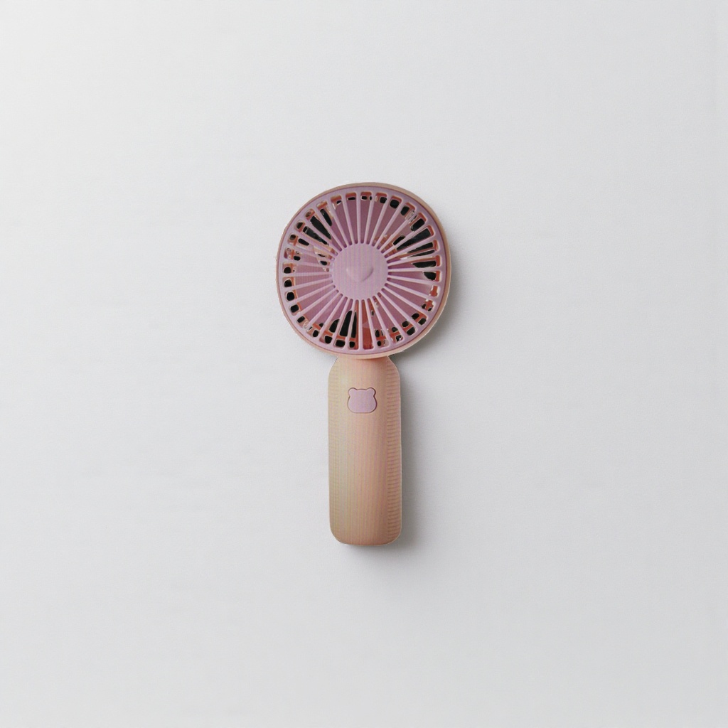 The pink handheld fan body is a portable silent small fan, a summer cooling wonder Specification image