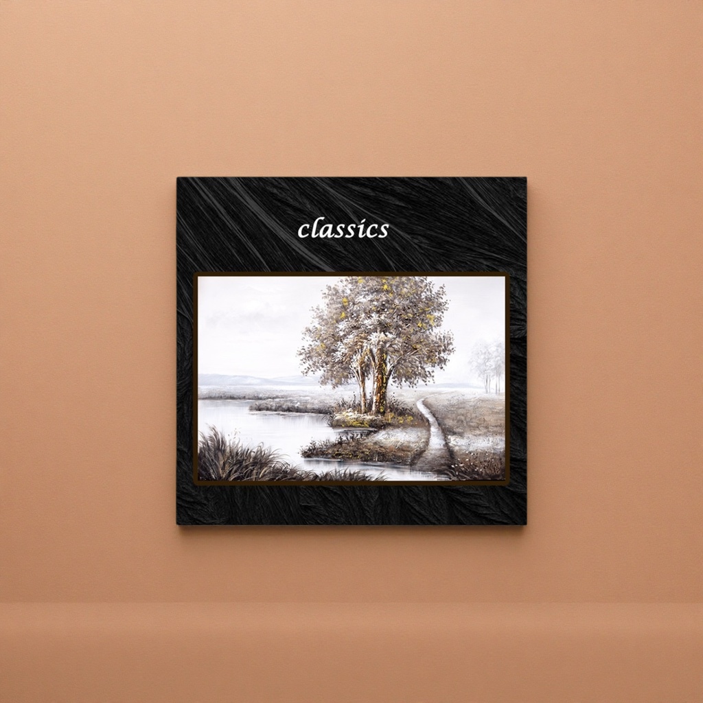 Landscape paintings, tree and path decorative paintings, living room wall paintings, Nordic minimalist home murals Specification image