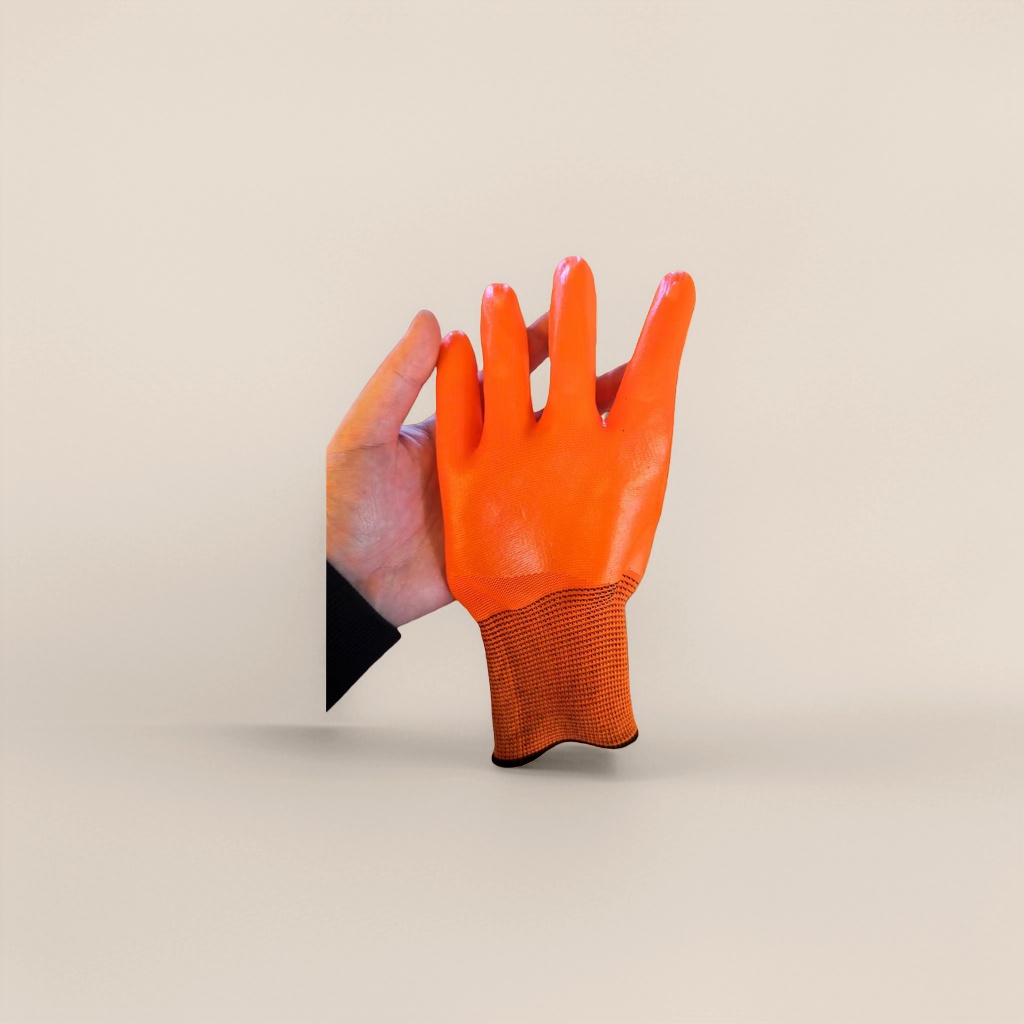 Guantes de goma naranja espesados antideslizantes resistentes a la abrasión limpieza doméstica guantes de protección laboral