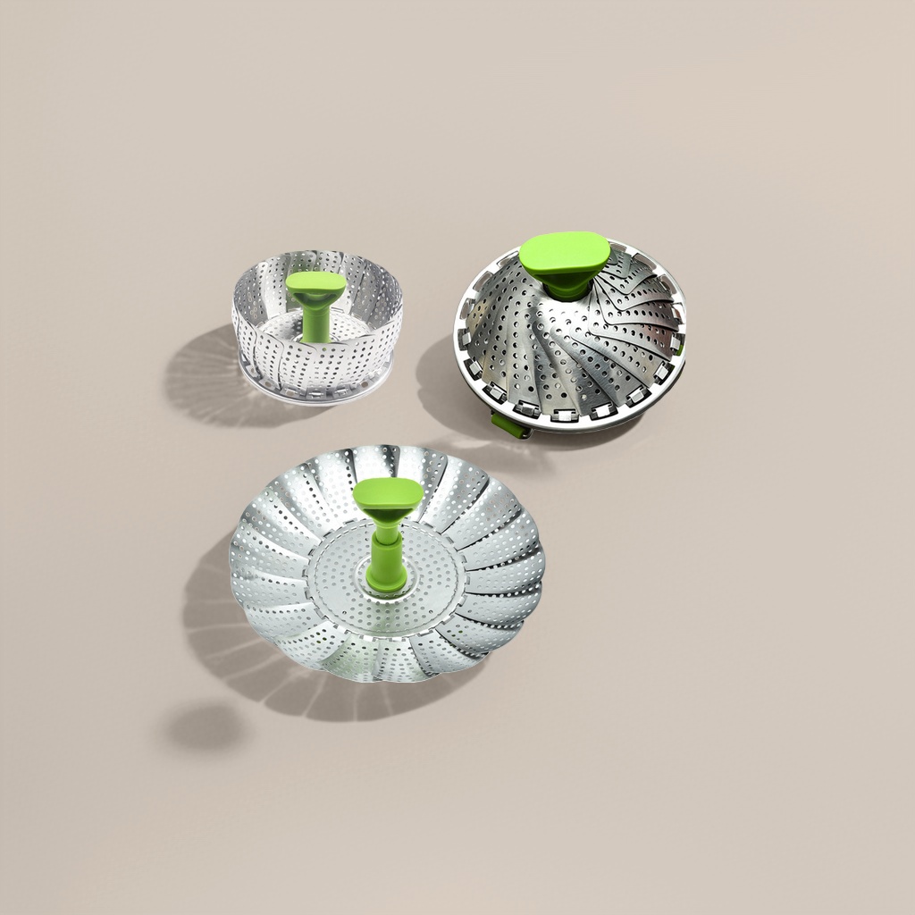 Acero inoxidable plegable steamer hogar multicapa superposición gran capacidad steamer accesorios Specification image
