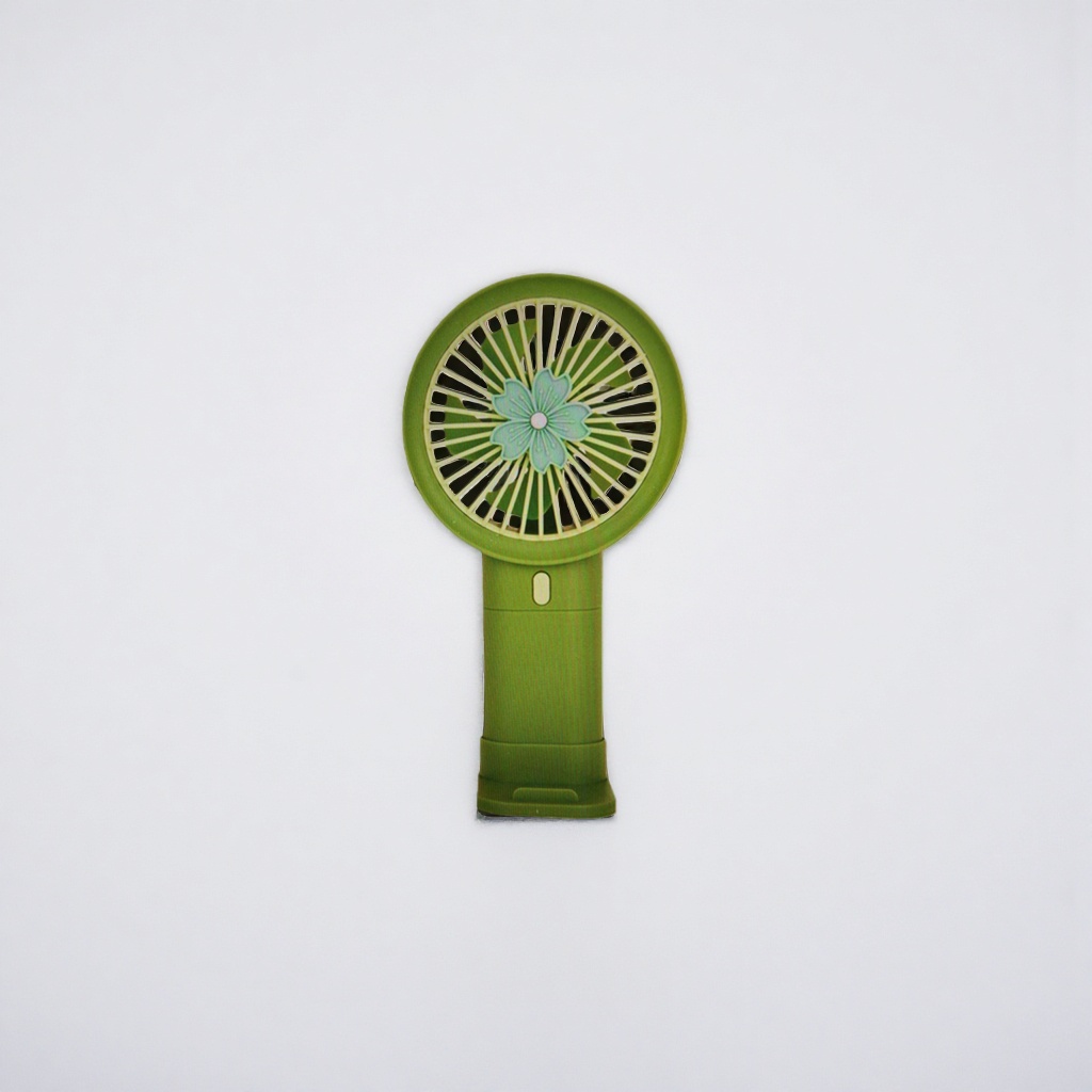 The main body of the green handheld fan is a portable, silent and charging small fan for home use Specification image