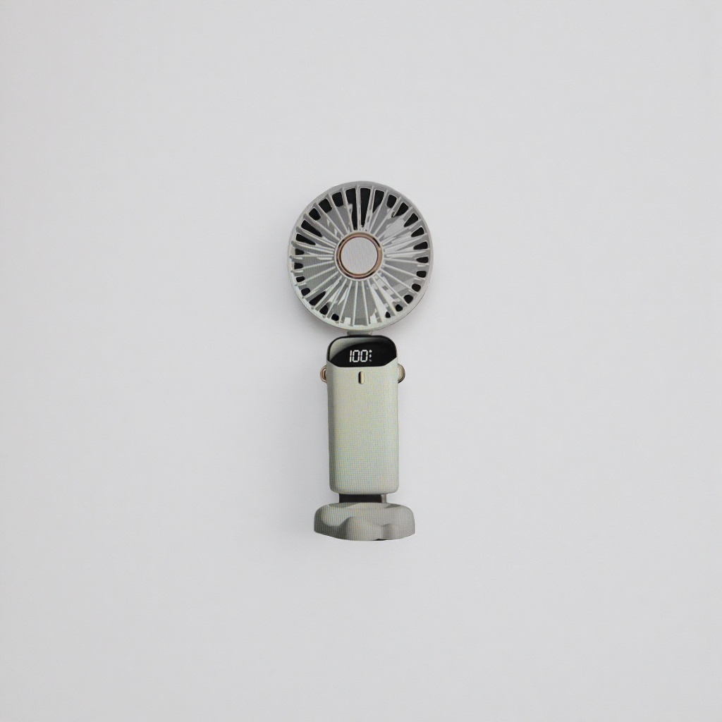 The portable handheld fan is lightweight, quiet and features USB charging Application Scenario