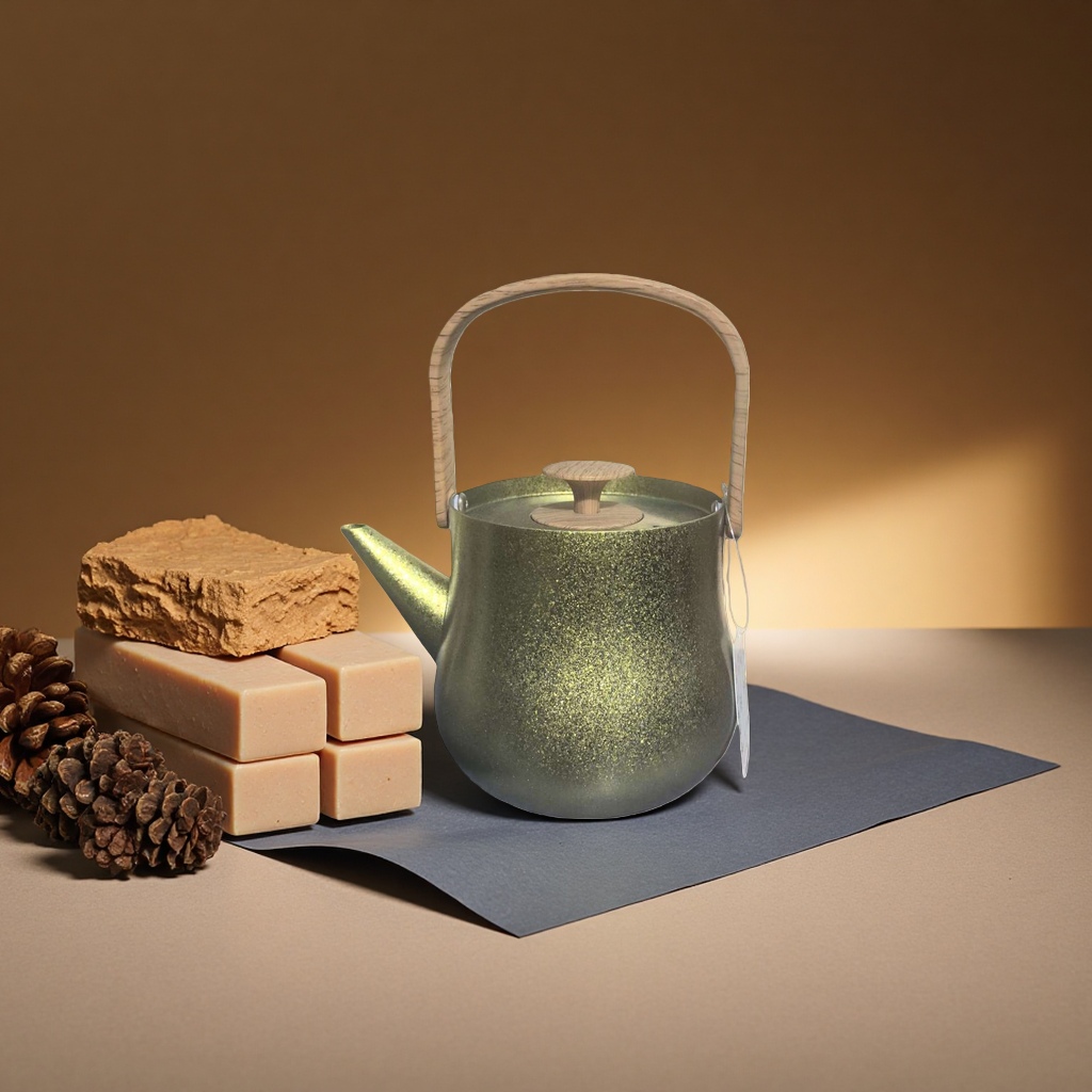 金属质感茶壶 家用复古手冲泡茶器具 耐热玻璃茶具套装细节图