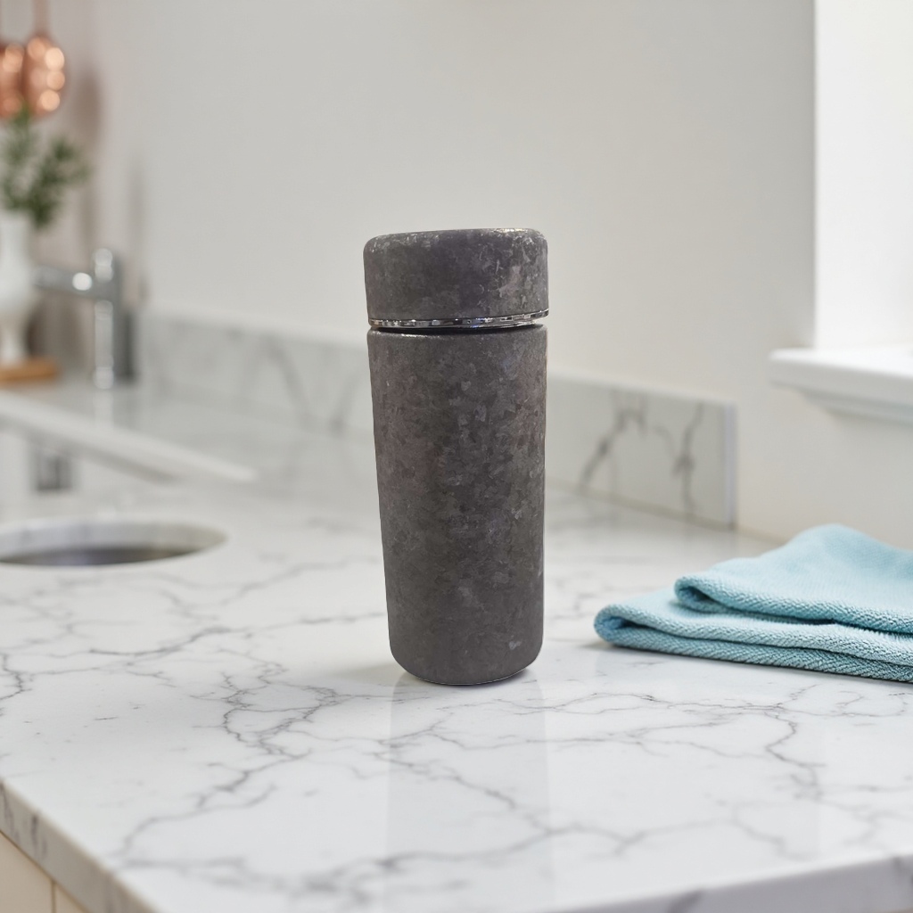 The main body of the grey textured water cup and the ceramic insulated cup accessories are replaceable Application Scenario