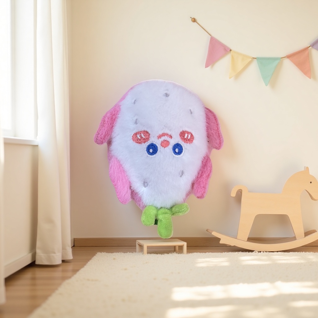Pink rabbit plush toy, cute and soft cushion doll, a gift for girls