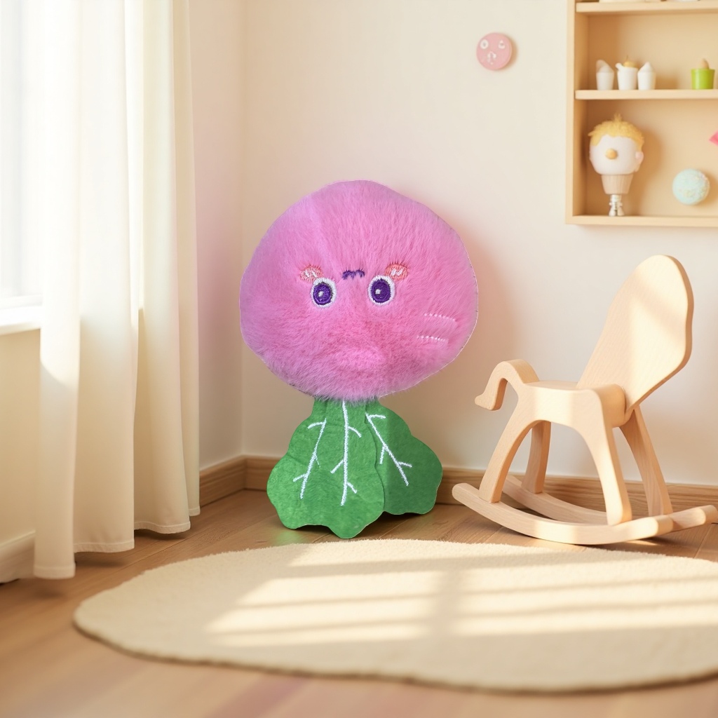 Pink plush toys, cute cartoon throw pillows, plush figurines, children's gifts Specification image