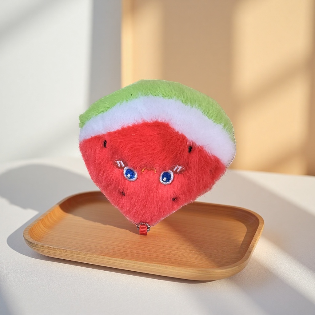 Cute and soft watermelon-shaped plush toys, soft and adorable pillow dolls for home decoration Application Scenario