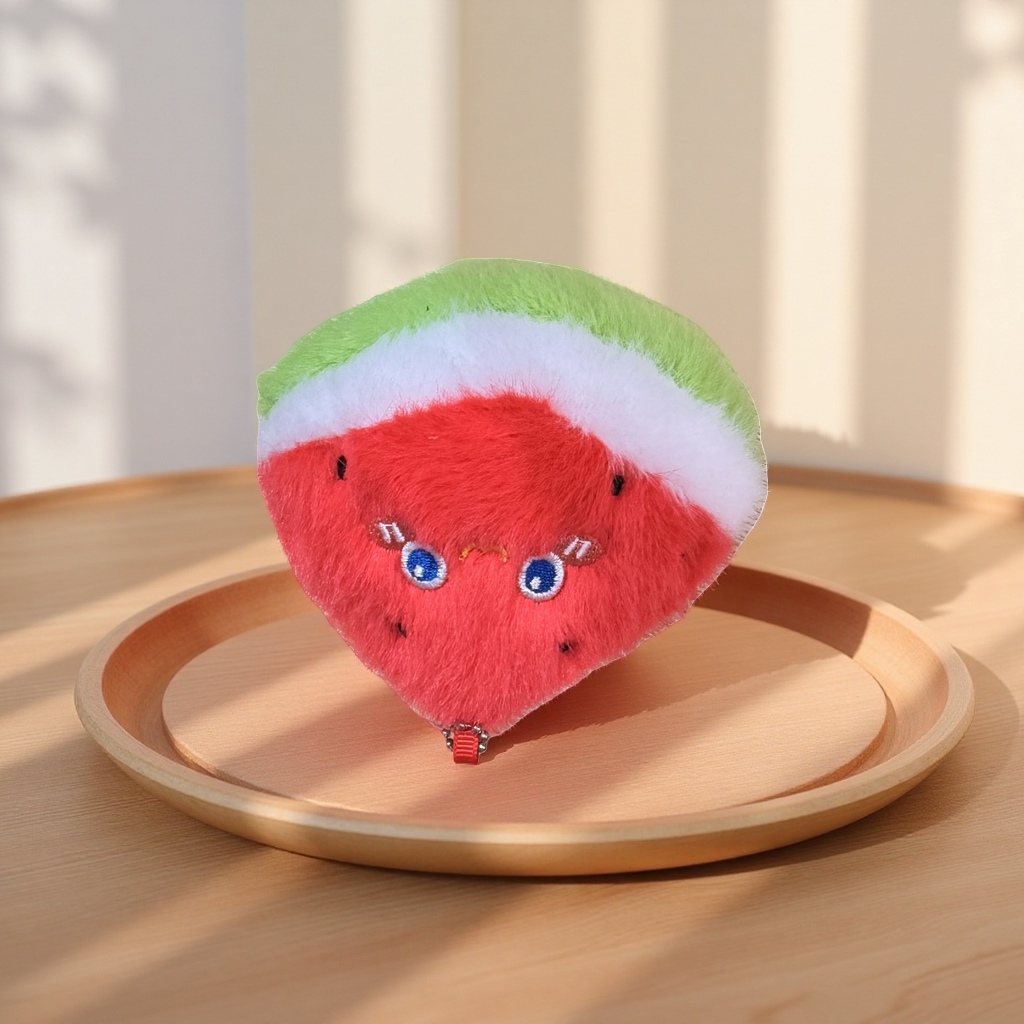Cute and soft watermelon-shaped plush toys, soft and adorable pillow dolls for home decoration details Picture
