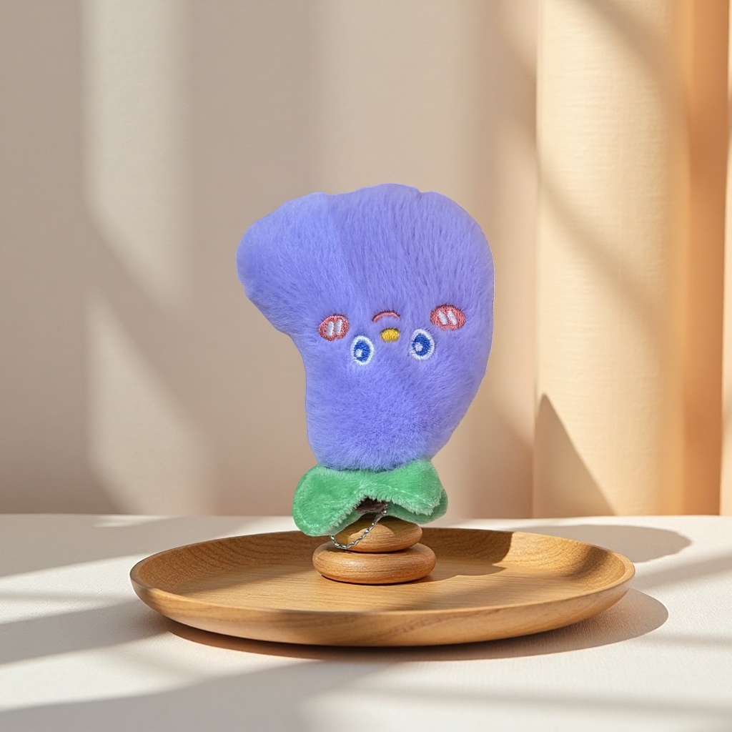 Purple plush toys, cute cartoon throw pillows, plush figurines, home decoration gifts