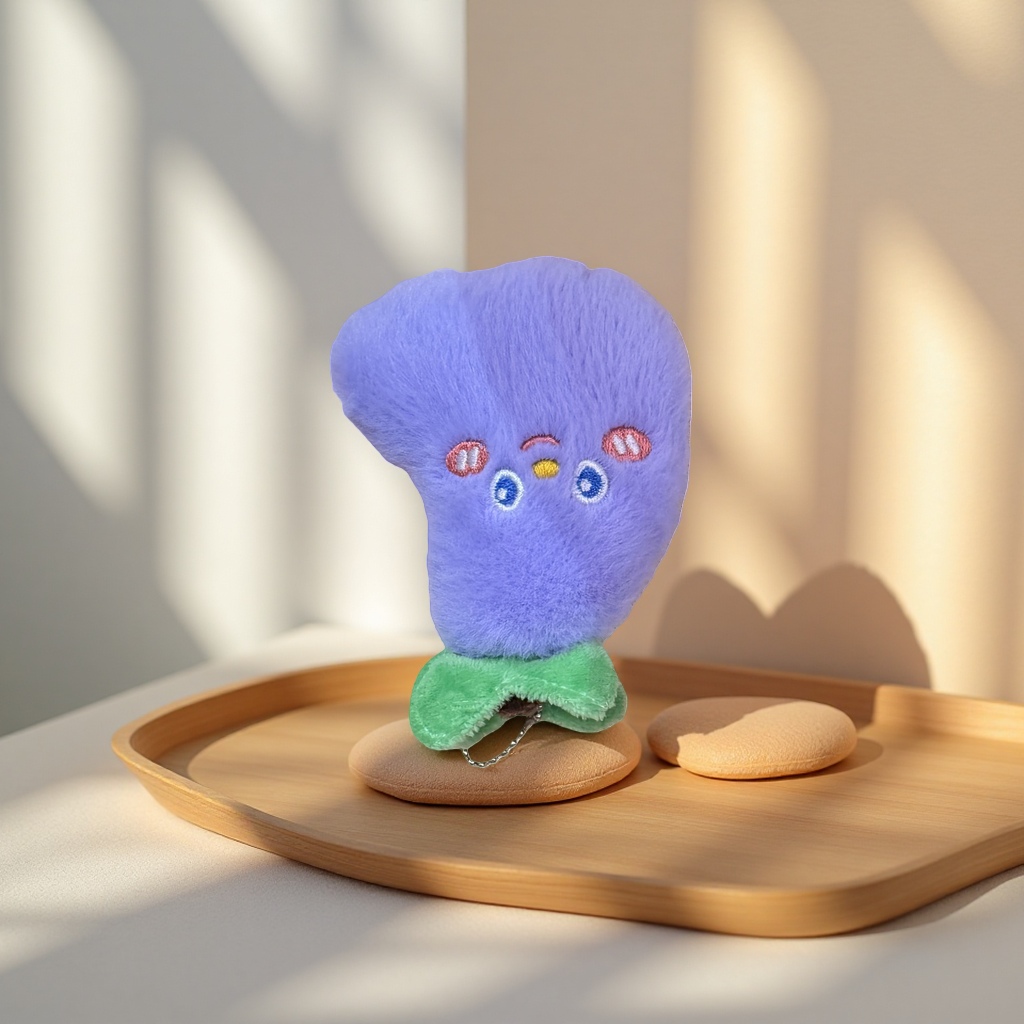 Purple plush toys, cute cartoon throw pillows, plush figurines, home decoration gifts Specification image