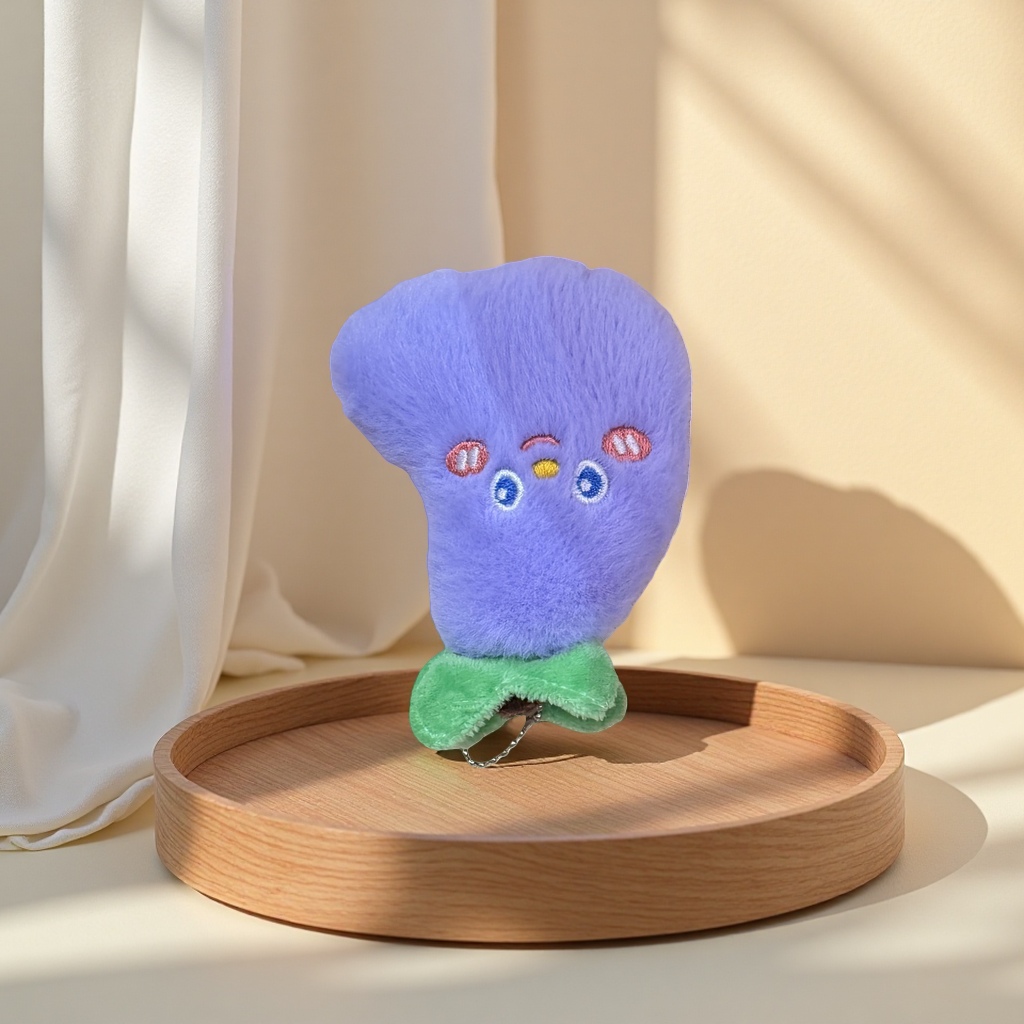 Purple plush toys, cute cartoon throw pillows, plush figurines, home decoration gifts Application Scenario