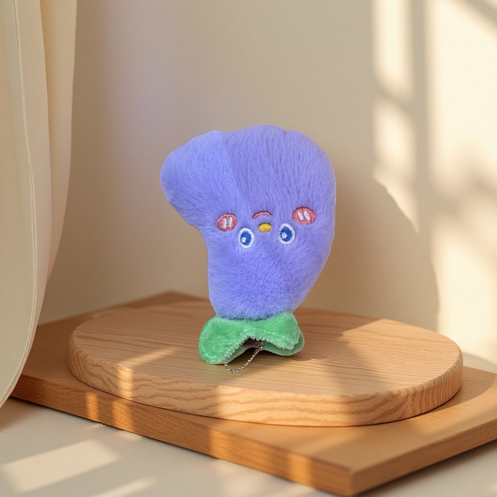 Purple plush toys, cute cartoon throw pillows, plush figurines, home decoration gifts details Picture