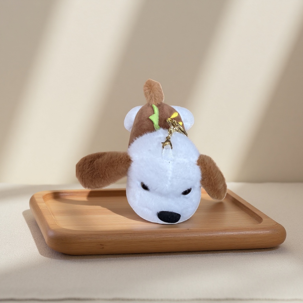 Plush toy dog pendant, cute pet keychain, car decoration Application Scenario