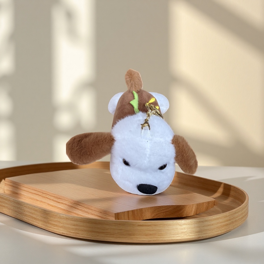 Plush toy dog pendant, cute pet keychain, car decoration Specification image