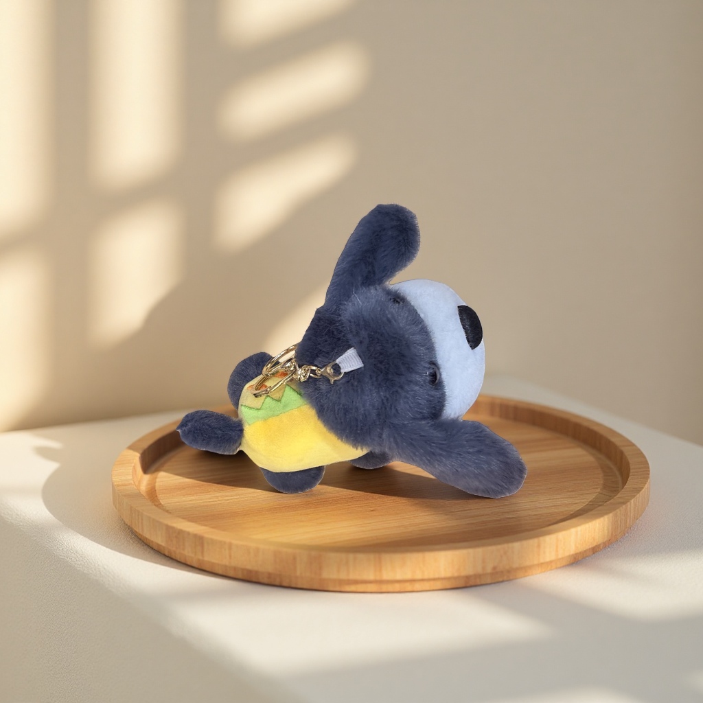 Cute and adorable plush toy panda pendant, car backpack keychain decoration Application Scenario