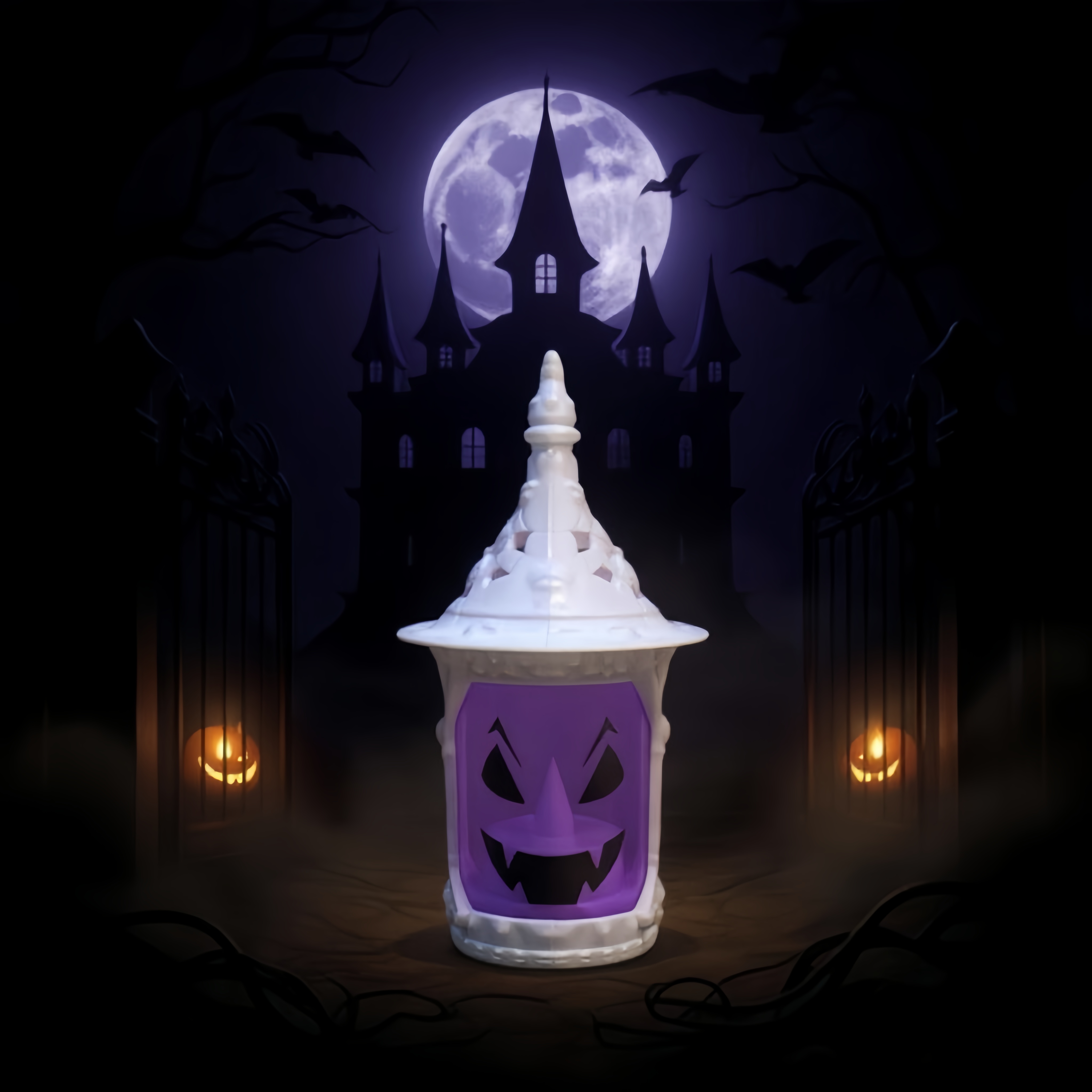 Halloween lámpara de calabaza luz decorativa hecho a mano DIY bricolaje brillos accesorios de ambiente festivo Application Scenario