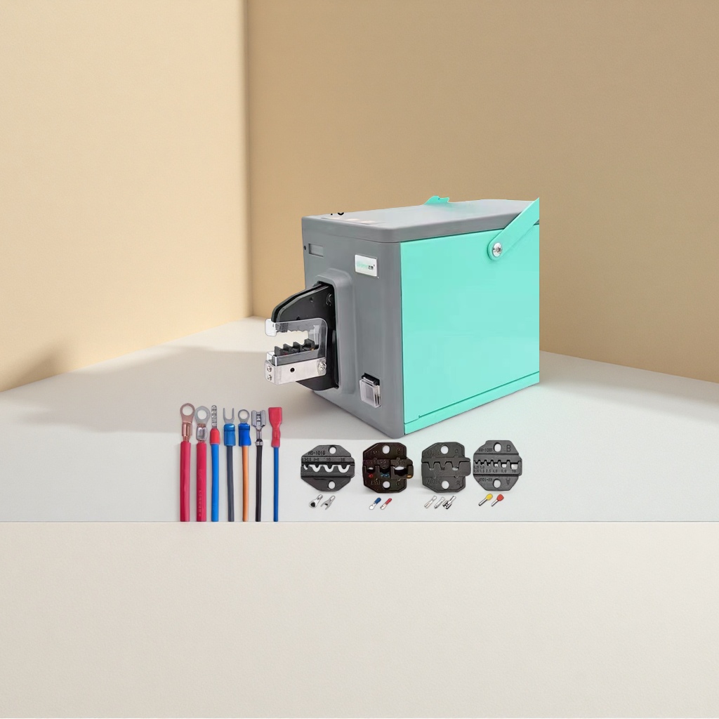 The GNE65EM electric crimping machine is an industrial-grade hydraulic wire crimping pliers with a high pressure of 65 tons for rapid crimping details Picture