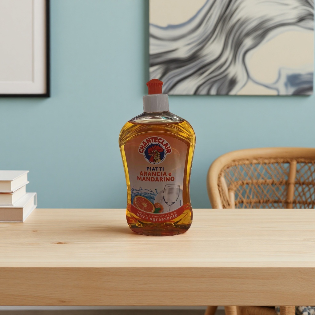 Orange liquid dishwashing liquid bottle, household oil stain remover, large-capacity press-type Application Scenario