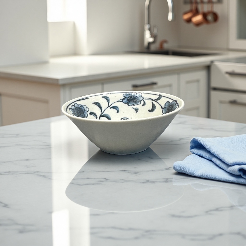 Blue and white porcelain bowl, ceramic household tableware, Chinese-style retro rice bowl and soup bowl set details Picture