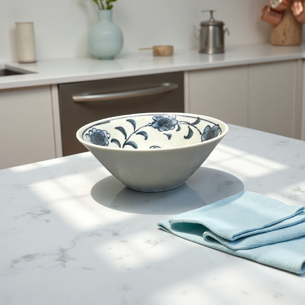 Blue and white porcelain bowl, ceramic household tableware, Chinese-style retro rice bowl and soup bowl set