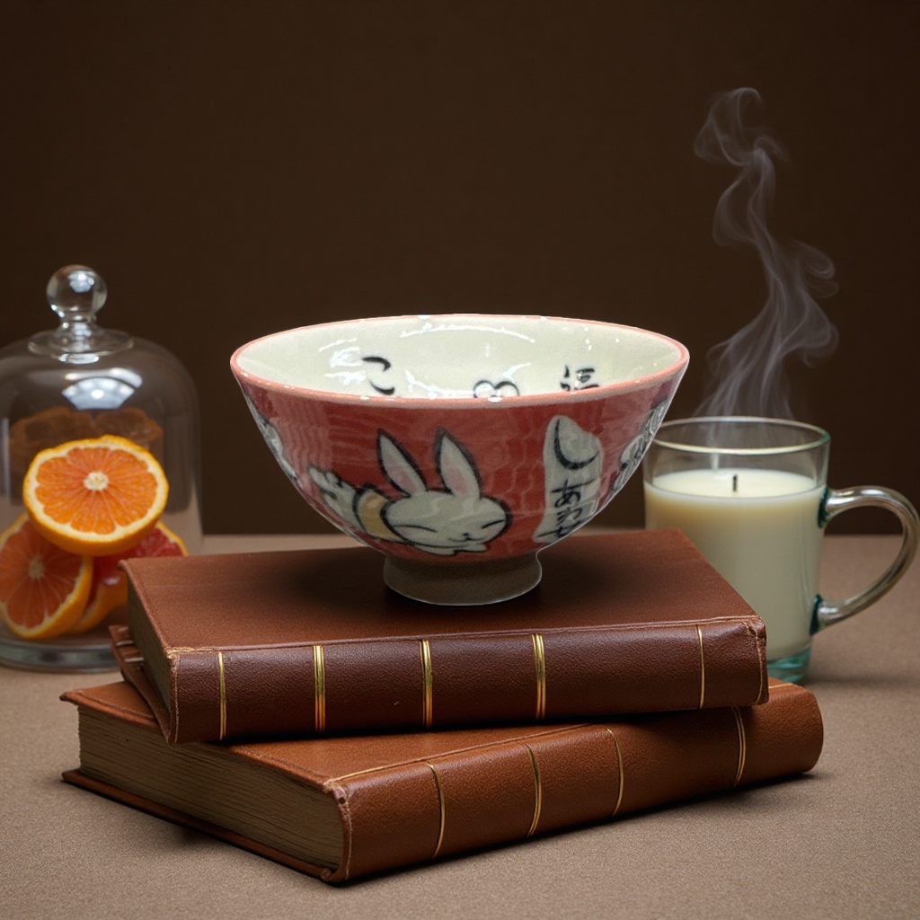 Ceramic bowl, household thickened glazed heat-resistant bowl for serving rice and soup